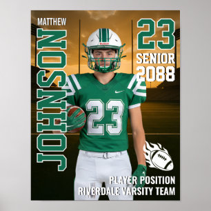 Voetbalteam Senior Speler Foto Cadeau Sport Poster