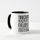 Voetbaltermen Collage Mok (Voorkant links)