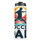 Voetbalvader: Sunset Striker Silhouette Thermosbeker (Voorkant)