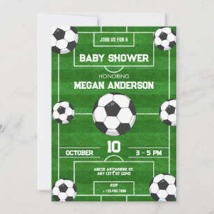 Voetbalveld / Football veld baby shower Kaart