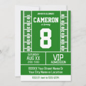 Voetbalveld Rugnummer Verjaardag Kaart (Voorkant)