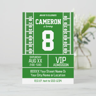 Voetbalveld Rugnummer Verjaardag Kaart