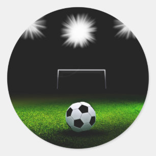 Voetbalveld Voetbal Ronde Sticker