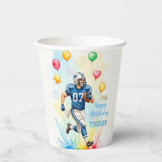Voetbalverjaardag, Ballonnen, Vuurwerk, Plezier Papieren Bekers