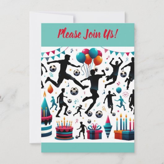 Voetbalviering: Kick-Off Uw Feest met Plezier! Kaart (Voorkant)