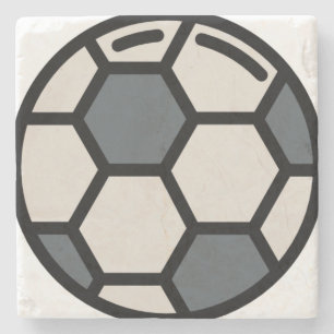 Voetbalvoetbal Stenen Onderzetter
