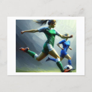 Voetbalwedstrijd, Briefkaart