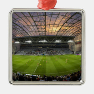 Voetbalwedstrijd, Forsyth Barr Stadium, Dunedin Metalen Ornament