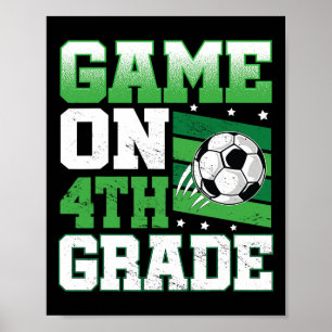 Voetbalwedstrijd op 4e klas Ck naar school Schatti Poster