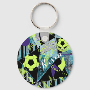 voetbalwedstrijd sleutelhanger