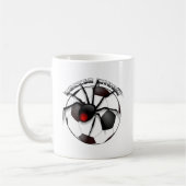 Voetbalweduwe met tekst mok (Links)