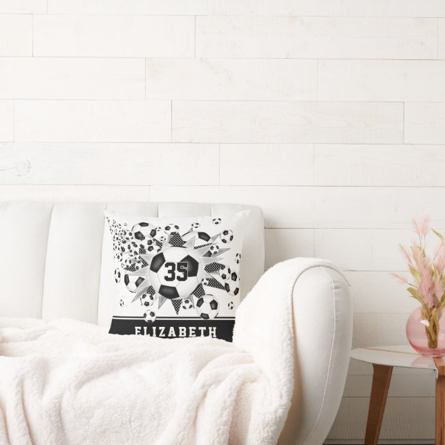 Voetbalzaal Decor Meisjes Sport Star Kussen (Bank)