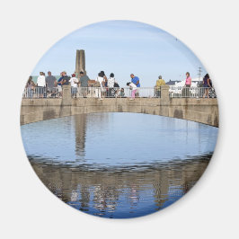 Voetbrug over Lake Asbury Park NJ Magneet