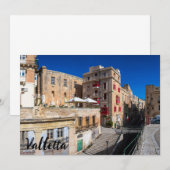 Voetbrug, smalle straat met trap in Valletta (Voorkant / Achterkant)