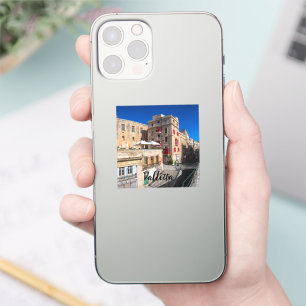 Voetbrug, smalle straat met trap in Valletta Sticker