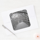 Voetbrug Vierkante Sticker (Envelop)