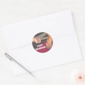VOETEN HEMEL! RONDE STICKER (Envelop)