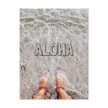 VOETEN IN HET OCEAAN BRIEFKAART