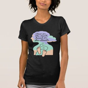 Voeten op het pad, hoofd in de wolken Wandelen Quo T-shirt