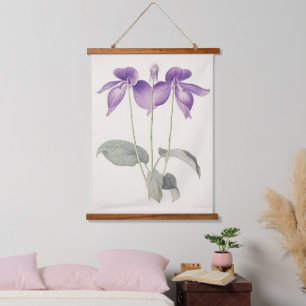 Voeten Voet Violet Botanische Print Bloemen Hangend Wandkleed