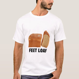 Voetenbrood ontwerp logo Brainrot brood Zwarte tek T-shirt