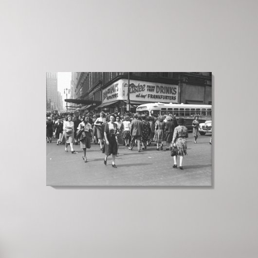 Voetgangers 2 canvas afdruk (Voorkant)