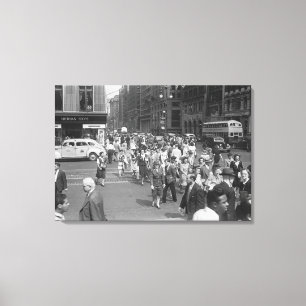 Voetgangers Canvas Afdruk