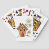 Voethuis en bloemen pokerkaarten (Achterkant)