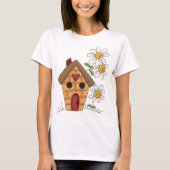 Voethuis en bloemen t-shirt (Voorkant)