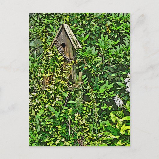 Voethuis in de tuin briefkaart (Voorkant)