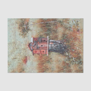 Voethuis in Forest Rust Brown stijl Tissuepapier