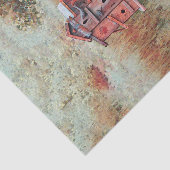 Voethuis in Forest Rust Brown  stijl Tissuepapier (Detail)