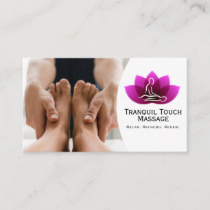 Voetmassage Rustige dag spa sessie Visitekaartje