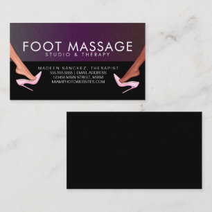 Voetmassage Therapist Heels of Feet Visitekaartje