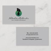 Voetmassagetherapie Aangepaste Logo reflexologisch Visitekaartje (Voorkant / Achterkant)