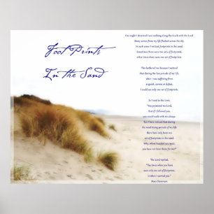 voetsporen in het zand poster