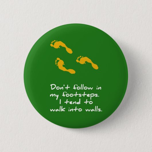 Voetstappen Sarcastische Button (Voorkant)