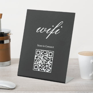 Voetstuk Bord | Modern Wifi Qr Code Reclamebord Met Voetstuk