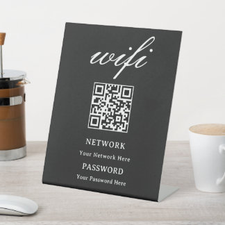Voetstuk Bord | Modern Wifi Wachtwoord Netwerk Reclamebord Met Voetstuk