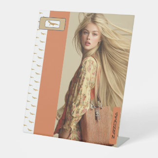 VOETTEKEN VAN ZARZOMIA RECLAMEBORD MET VOETSTUK