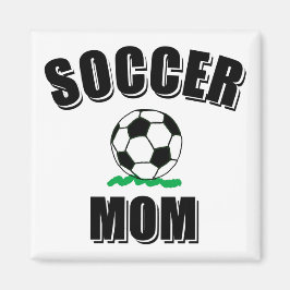 Voettekst en tekst van de voetbalmam magneet