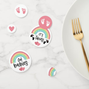 Voetvingerafdrukken van het Baby shower Rainbow Pi Confetti