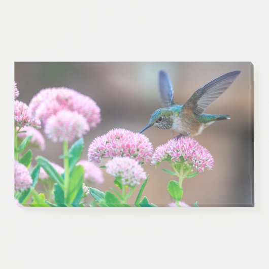 Voetvogel en bloemen post-it® notes (Voorkant)