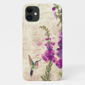 Voetvogel en Foxglove Flowers Garden Case-Mate iPhone Case (Achterkant)