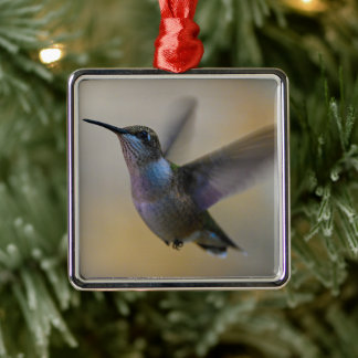 Voetvogel in flater metalen ornament