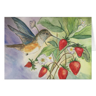 Voetvogel op de aardbeien