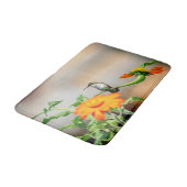 Voetvogel op een bloeiend plant badmat (Gekanteld)