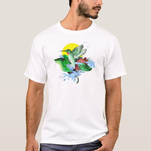 Voetvogel zwemmen t-shirt (Voorkant)