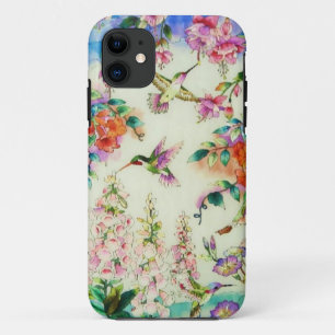 Voetvogels en bloemen landschap. iPhone 11 hoesje