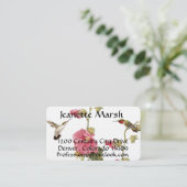 Voetvogels en bloemen Visitekaartjes (Staand voorkant)